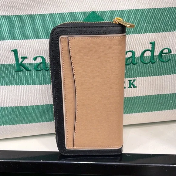 Kate Spade Morgan Colorblocked Zip-around Continental Wallet Cafe Mocha
NWT - Picture 9 of 16